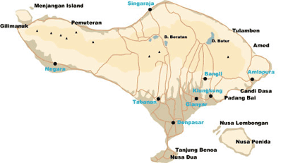 bali diving map